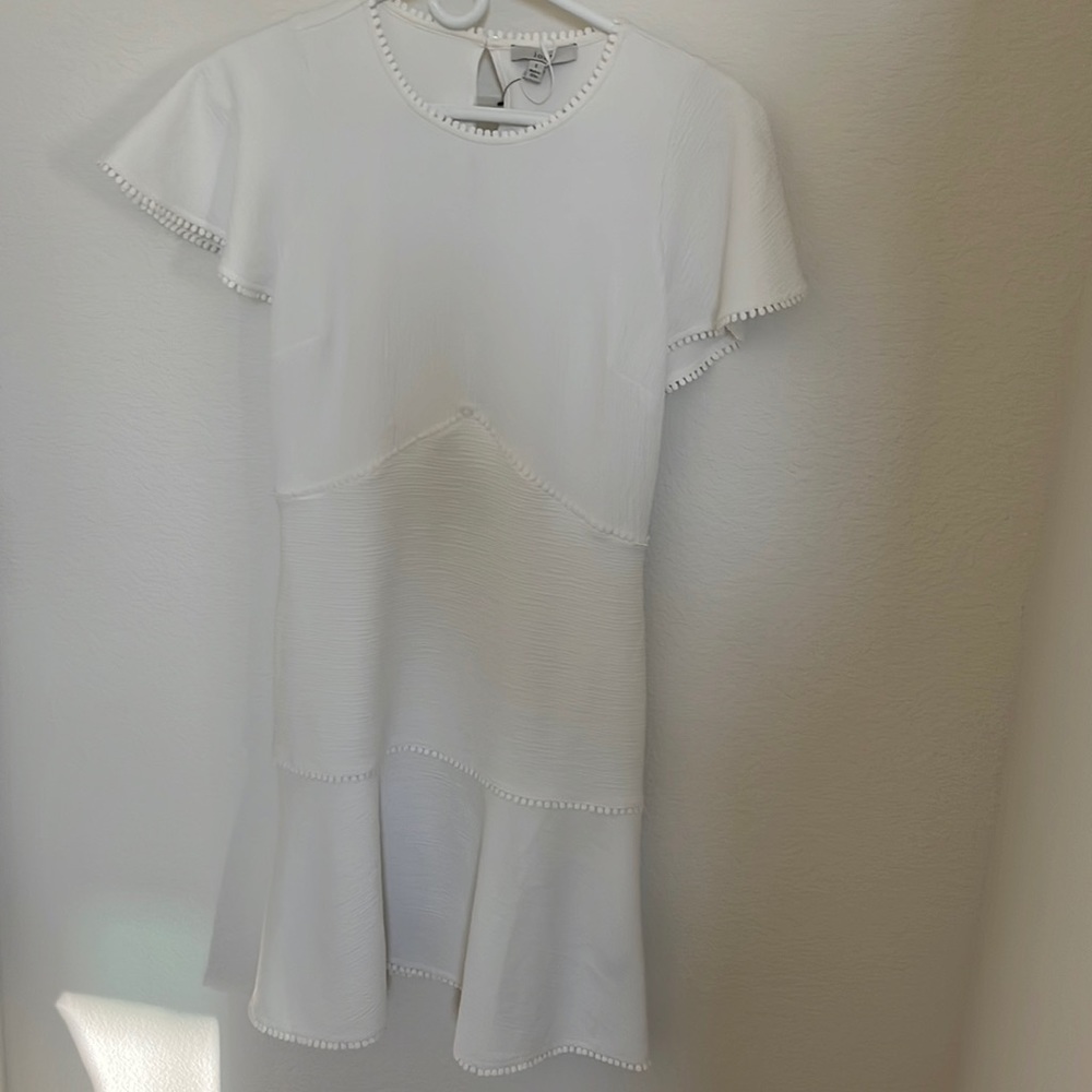 MIDI length white Joie dress.